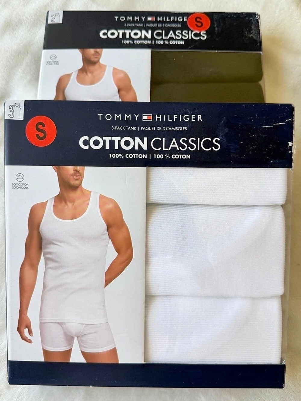 Tommy Hilfiger Cotton Classics Tank Undershirt 2 3-Pack total 6 Tank Tops S